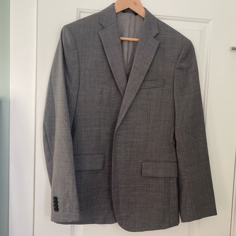 Banana Republic Grey Tailored Fit Men's Blazer Sport Coat Jacket sz 38R Gray